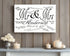 Mr & Mrs Signable Wedding Sign - Custom with Names & Date for Reception Guest Signatures