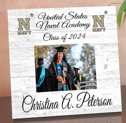 Naval Academy Graduation Frame - Class Year Picture Plaque - Custom - Upload Your Photo, Name & Class Year – 10.5"x10.5"