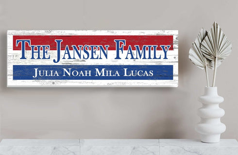 Netherlands Flag Family Name Sign – Personalized Dutch Heritage Gift