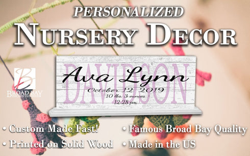 New Baby Announcement Sign Personalized Gift