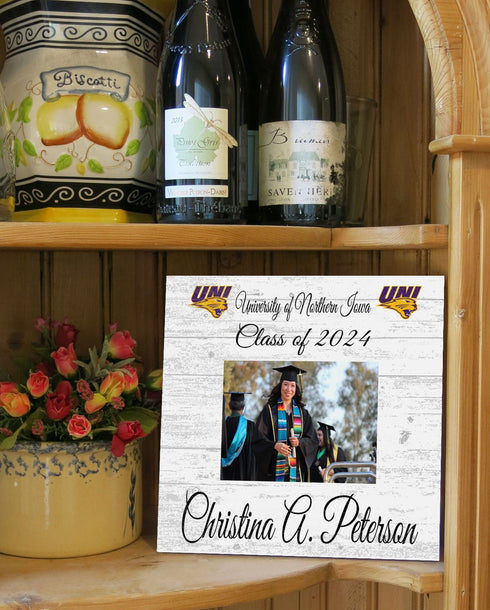 Northern Iowa Personalized Graduation Picture Frame Plaque – Upload Your Photo, Name & Class Year – 10.5"x10.5"