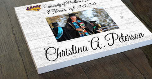 Northern Iowa Personalized Graduation Picture Frame Plaque – Upload Your Photo, Name & Class Year – 10.5"x10.5"