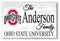 Ohio State Family Name Sign – Personalized Ohio State University Wood Plaque