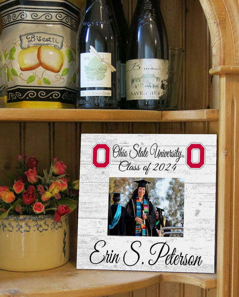 Ohio State Graduation Frame - OSU Class Year Picture Plaque - Custom - Upload Your Photo, Name & Class Year – 10.5"x10.5"