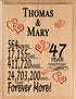 Personalized Anniversary Plaque - Custom Wood Sign with Names & Year