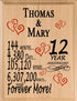 Personalized Anniversary Plaque - Custom Wood Sign with Names & Year