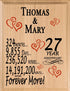 Personalized Anniversary Plaque - Custom Wood Sign with Names & Year