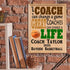 Personalized Basketball Coach Gift Plaque - Custom Wood Award