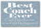Personalized Coach Gift Plaque – “Best Coach Ever” Solid Wood Sign | Custom Name & Team Message
