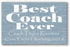 Personalized Coach Gift Plaque – “Best Coach Ever” Solid Wood Sign | Custom Name & Team Message