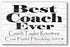 Personalized Coach Gift Plaque – “Best Coach Ever” Solid Wood Sign | Custom Name & Team Message