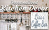 Personalized Coffee Bar Sign - Custom Name Kitchen Decor Solid Wood
