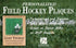 Field Hockey Award Plaque - Custom Signable Team Gift - Solid Wood