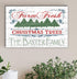 Personalized Fresh Christmas Trees Sign - Custom Family Name Holiday Decoration