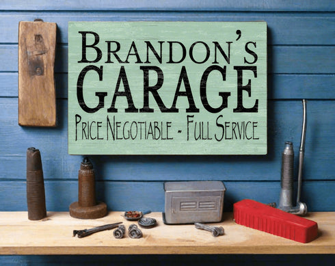 Personalized Garage Sign Man Cave Wooden Decoration