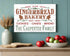 Personalized Gingerbread Bakery Christmas Sign - Custom Family Name Vintage Holiday Decoration