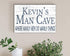 Personalized Man Cave Sign - Custom Solid Wood Gift for Men with Name