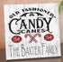 Candy Cane Christmas Sign - Personalized Custom Family Name Holiday Decoration