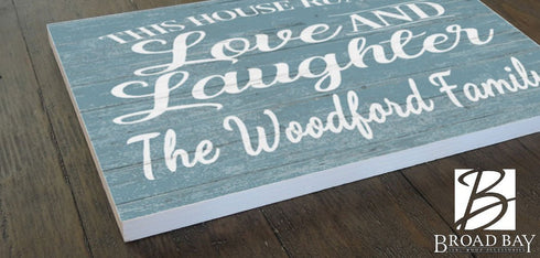 Personalized Rustic Sign Family Name Farmhouse Style