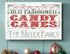 Personalized Vintage Candy Cane Christmas Sign - Custom Family Name Holiday Decoration