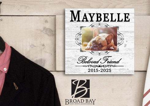 Pet Memorial Photo Plaque – “Beloved Friend” Personalized Tribute