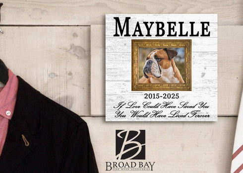 Pet Memorial Photo Plaque – “If Love Could Have Saved You” Custom Sign