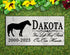 Horse Memorial Stone - Standing Silhouette - Custom Personalized Marble Plaque
