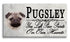 Pug Memorial Stone - Personalized Marble Dog Grave Marker