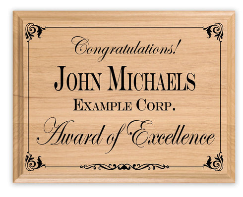Congratulations Award Plaque – Custom Award of Excellence Gift for Employees or Colleagues