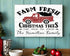 Personalized Red Truck Fresh Christmas Trees Sign - Custom Family Name Holiday Decoration