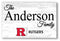 Rutgers Family Name Sign – Personalized Rutgers University Wood Wall Sign