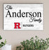 Rutgers Family Name Sign – Personalized Rutgers University Wood Wall Sign