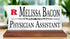 Rutgers University Desk Nameplate – Custom Marble Name Sign with Title