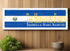 El Salvador Flag Sign - Personalized Family Name - Custom Wood Salvadoran Heritage Gift