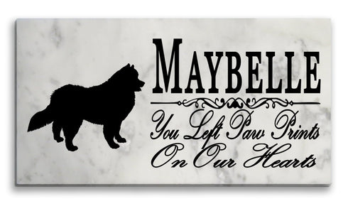 Samoyed Memorial Stone Personalized Marker Outdoor or Indoor