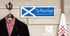 Scottish Flag Family Name Sign – Personalized Scotland Heritage Plaque with Custom Names