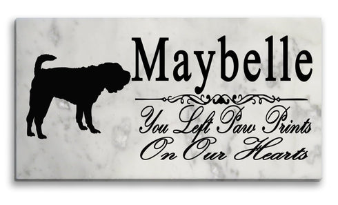Shar Pei Memorial Stone PERSONALIZED Dog Garden Plaque Rock Grave Marker Outdoor or Indoor