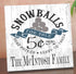 Snowballs For Sale Christmas Sign - Personalized Custom Name Vintage Holiday Decoration
