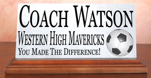 Soccer Coach Gift Plaque Custom Team Appreciation Award For Great Coaches