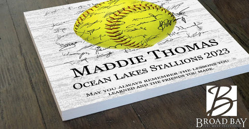 Personalized Softball Award Plaque for Players or Coaches