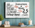 25th Anniversary Gift - Personalized Wood Sign for Couples - Silver Anniversary