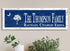 South Carolina Flag Sign - Personalized Family Name - Custom Wood Palmetto Moon