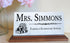 Personalized Teacher Desk Nameplate – Custom Marble Gift with Name & School