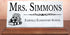 Personalized Teacher Desk Nameplate – Custom Marble Gift with Name & School