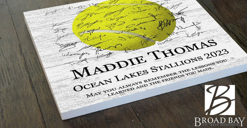 Tennis Trophy Plaque - Recognition Award - for Players, Senior Season Gift, MVP or Coaches