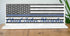Thin Blue Line Sign - Personalized with Name for Mantel or Shelf Solid Wood