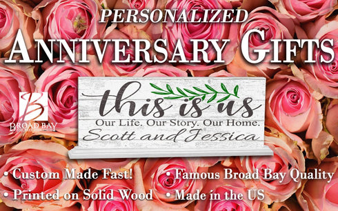 This is Us Sign for Mantel or Shelf Custom Family Name