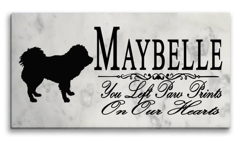 Tibetan Mastiff Memorial Stone Personalized Garden Rock or Grave Marker