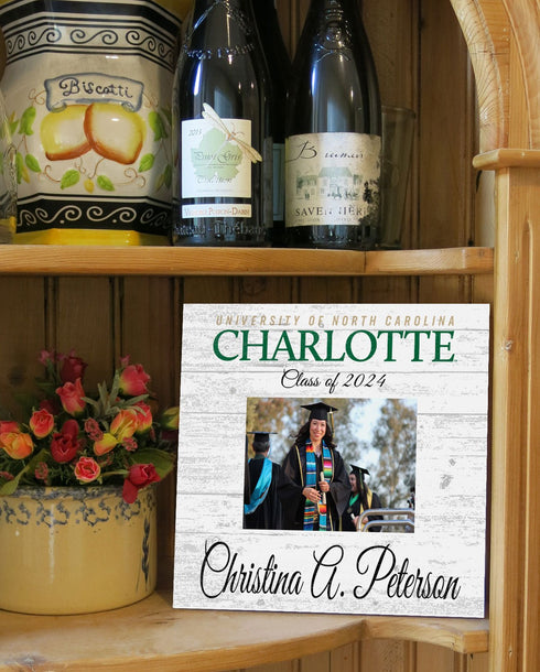 UNC Charlotte Graduation Frame - Class Year Picture Plaque - Custom - Upload Your Photo, Name & Class Year – 10.5"x10.5"