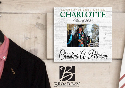 UNC Charlotte Graduation Frame - Class Year Picture Plaque - Custom - Upload Your Photo, Name & Class Year – 10.5"x10.5"